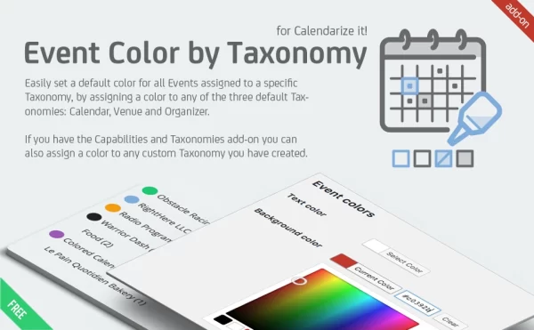 Event Color by Calendar for Calendarize It! 1.1.6.86830 GPL