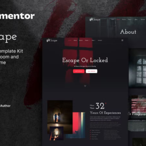 Scape – Real-Life Escape Room Game Elementor Template Kit GPL